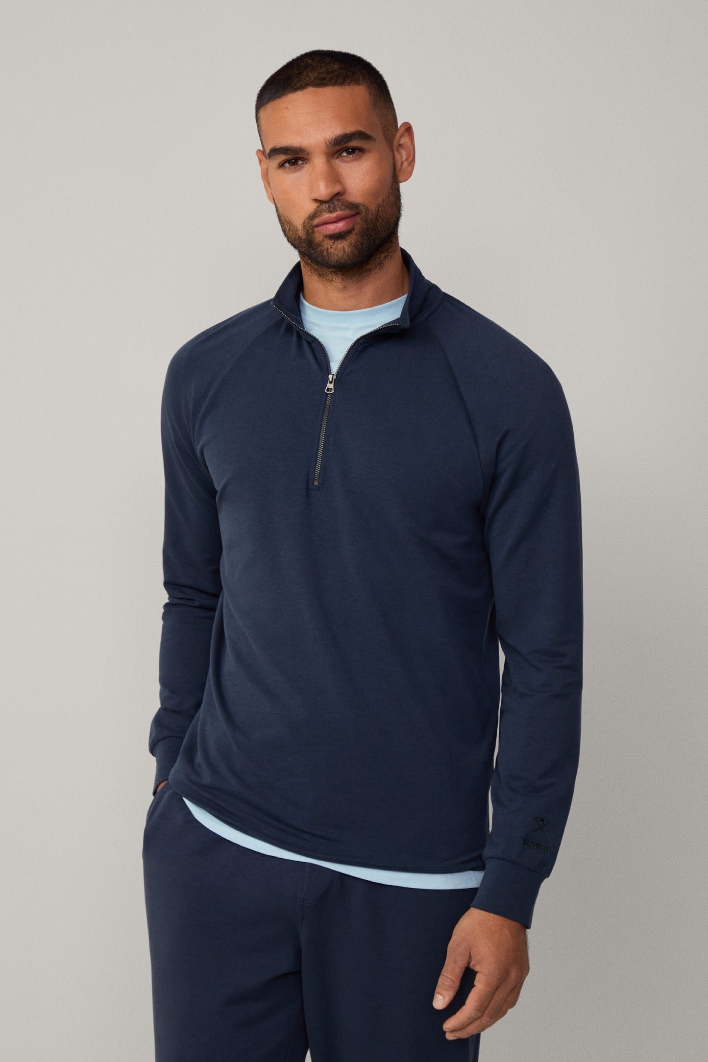 Hackett x Wellwear Luxury Lounge Zip Funnel Neck