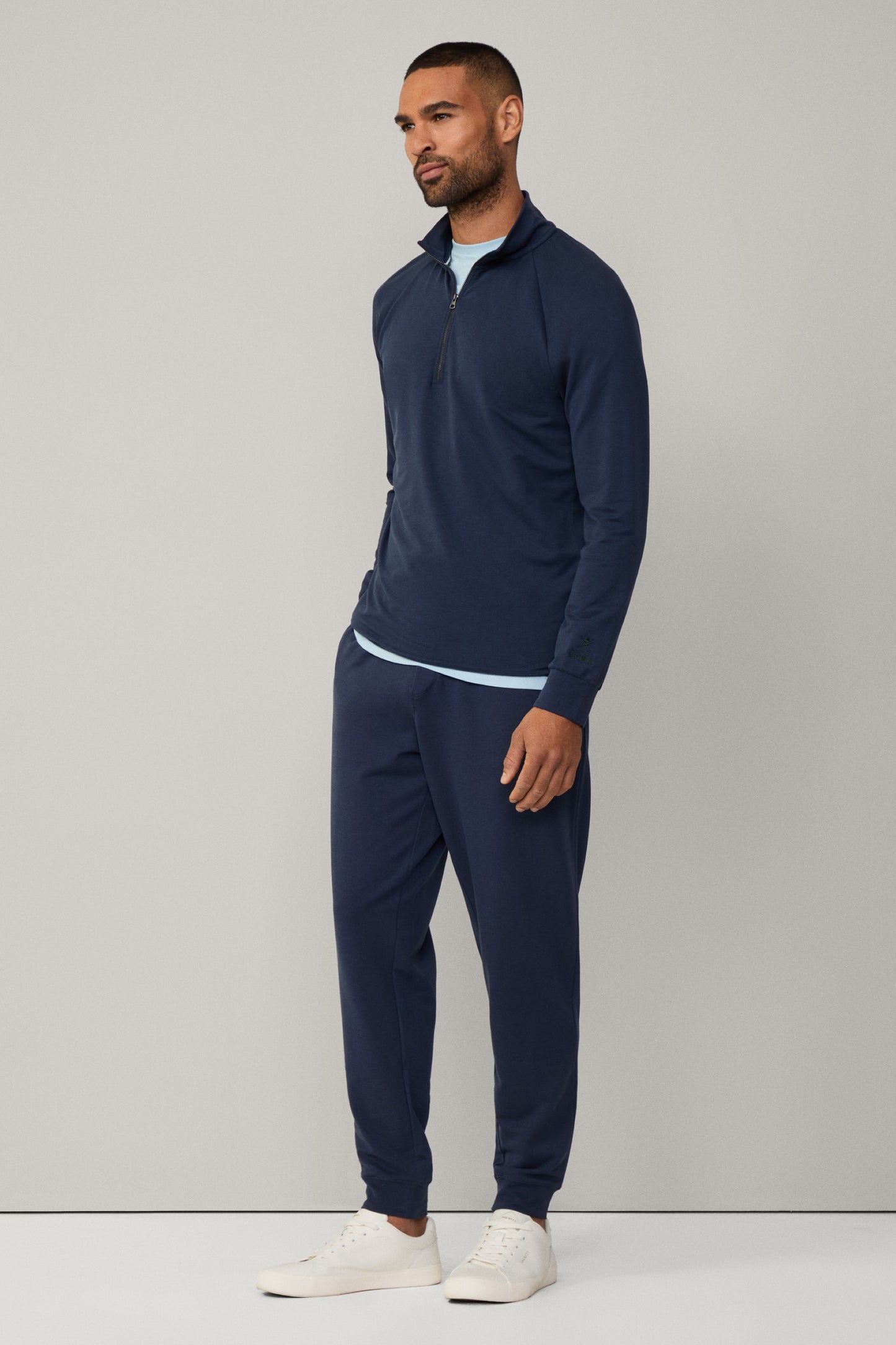 Hackett x Wellwear Luxury Lounge Zip Funnel Neck