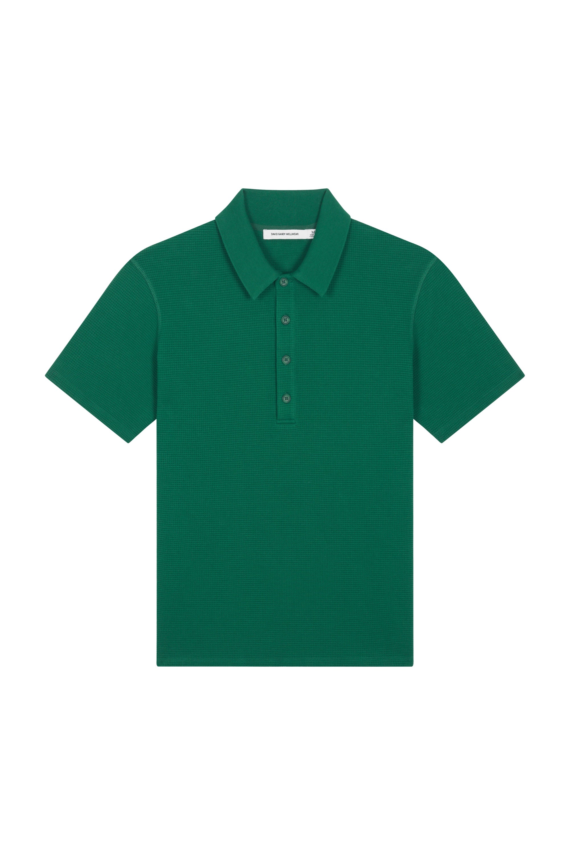 Poolside Waffle Polo - Forest Green | David Gandy Wellwear