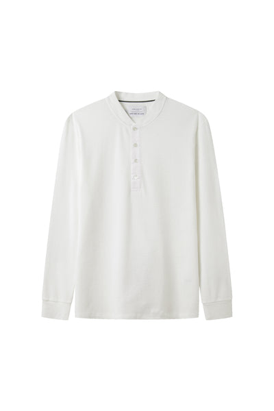 Hackett x Wellwear Waffle Lounge Henley - Off White