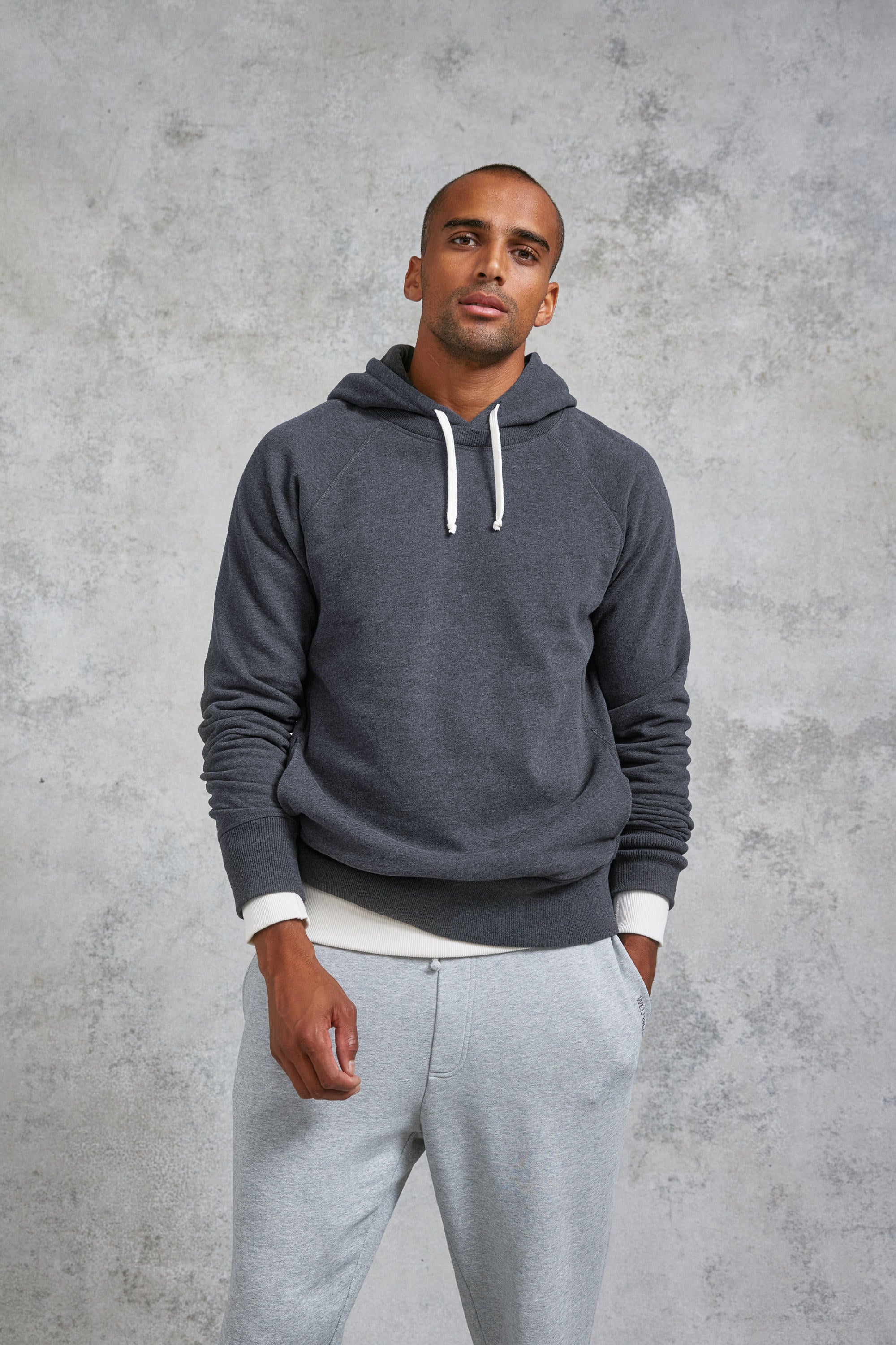 Restore Hoodie - Charcoal Marl | David Gandy Wellwear